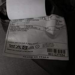 مملوكة مسبقًا بلايزر برادا حرير وموهير رصاصي بصدرية واحدة مقاس كبير جداً ( إكس لارج )