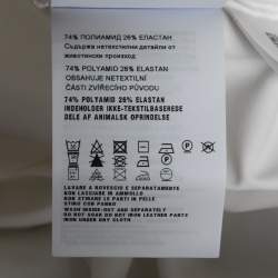 Prada White Technical Jersey Mock Neck Turtleneck Sweater XL