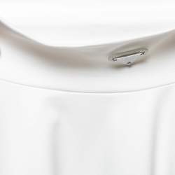 Prada White Technical Jersey Mock Neck Turtleneck Sweater XL