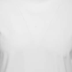 Prada White Technical Jersey Mock Neck Turtleneck Sweater XL