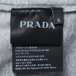 Prada Grey Cotton Crewneck T-Shirt S