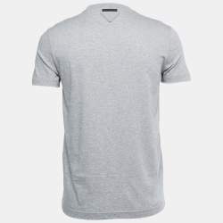 Prada Grey Cotton Crewneck T-Shirt S