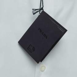 Prada White Cotton Long Sleeve Button Front Shirt M