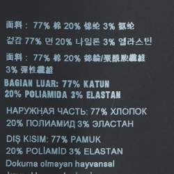 Pre Owned Prada Blue Logo Applique Stretch Cotton Full Sleeve Shirt M