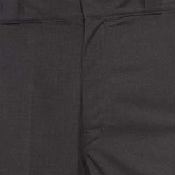 Prada Grey Wool Buttoned Formal Trousers XS 