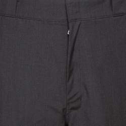 Prada Grey Wool Straight Fit Formal Trousers L