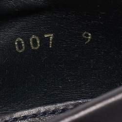 Pre Owned Prada Navy Blue Perforated Leather Slip On Loafers Size 43