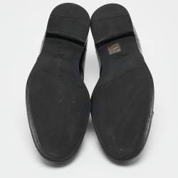 Prada Black Brushed Leather Lace Up Derby Size 43