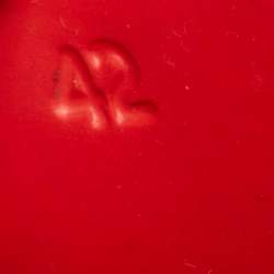 Prada Red Rubber Flat Mules Size 42