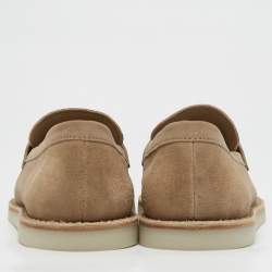 Prada Beige Suede Slip On Loafers Size 43