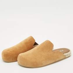 Prada Tan Suede Espadrille Mules Size 41