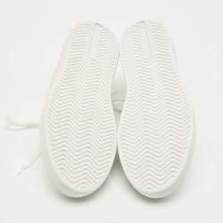 Pre Owned Prada White/Black Leather Low Top Sneakers Size 40