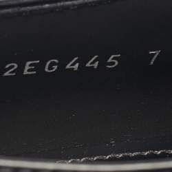 Pre Owned Prada Black Leather Monolith Platform Loafers Size 41