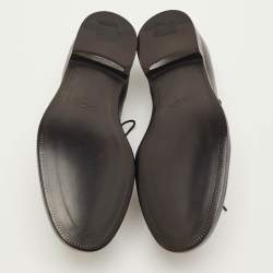 Pre Owned Prada Size 41.5 Black Leather Lace Up Derby