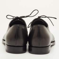 Pre Owned Prada Size 41.5 Black Leather Lace Up Derby