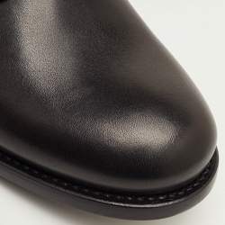 Pre Owned Prada Size 41.5 Black Leather Lace Up Derby