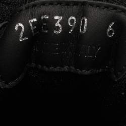 Pre Owned حذاء رياضي برادا براكس نايلون وجلد أسود منخفض من أعلى مقاس 42