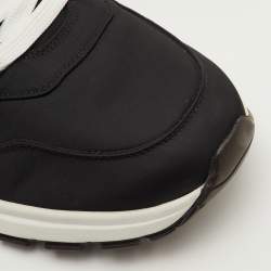 Pre Owned حذاء رياضي برادا براكس جلد أسود منخفض من أعلى مقاس 43