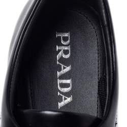 Prada Black Leather Lace Up Sneakers Size 45