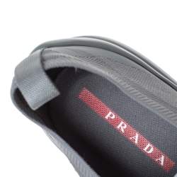 Prada Grey Knit Fabric Toblach Low Top Sneakers Size 42.5