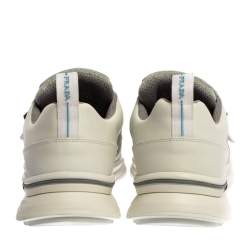 Pre Owned Prada White Leather Mechano Low Top Sneakers Size 45