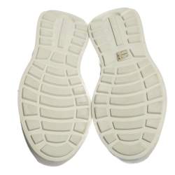 Pre Owned Prada White Leather Mechano Low Top Sneakers Size 45