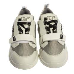 Pre Owned Prada White Leather Mechano Low Top Sneakers Size 45