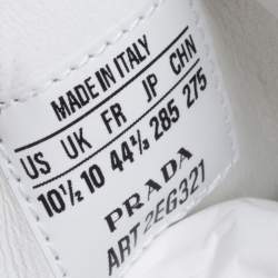 Prada x Adidas White/Black Leather Superstar Low Top Sneakers Size 44 2/3