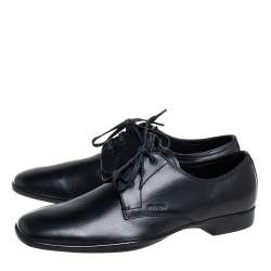 Prada Black Leather Lace Up Derby Size 41