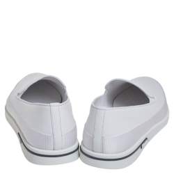 Pre Owned Prada Saint Tropez White Leather Slip-On Sneakers Size 43