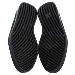 Pre Owned Prada Saint Tropez Black Leather Slip-On Sneakers Size 43