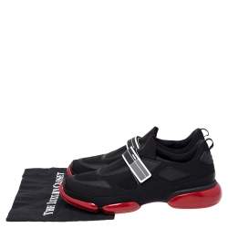 Prada Black/Red Mesh Cloudbust Sneakers Size 44