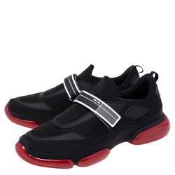 Prada Black/Red Mesh Cloudbust Sneakers Size 44