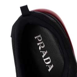Prada Black/Red Mesh Cloudbust Sneakers Size 44