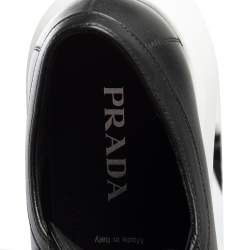 Pre Owned Prada Black Leather Low Top Sneakers Size 41