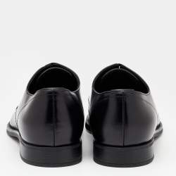 Prada Black Leather Lace Up Oxfords Size 41