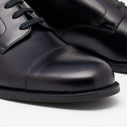 Prada Black Leather Lace Up Oxfords Size 41