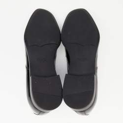 Pre Owned Prada Black Leather Lace Up Oxfords Size 41.5