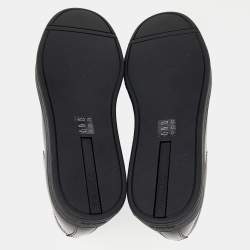 Pre Owned حذاء رياضي برادا جلد أسود بعنق قصير مقاس 41.5