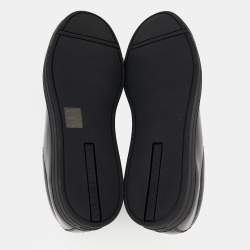 Prada Black Leather Lace Up Sneakers Size 41