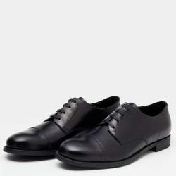 Prada Black Leather Lace Up Oxfords Size 41