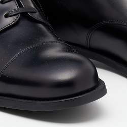 Prada Black Leather Lace Up Oxfords Size 41