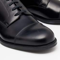 Prada Black Leather Lace Up Oxfords Size 41