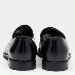 Prada Black Leather Lace Up Oxfords Size 41