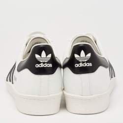 Prada x Adidas White/Black Leather Superstar Low Top Sneakers  Size 44.5