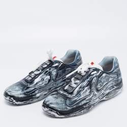 مملوكة مسبقًا Cass x Prada Black/White America's Cup Sust4in Low-Top Sneakers Size 43