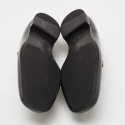 Prada Black Leather Slip On Loafers Size 42