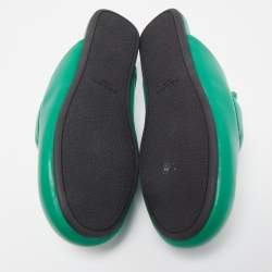 Prada Green Leather Sabots Mule Size 38
