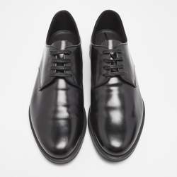 Prada Black Leather Lace Up Derby Size 43.5