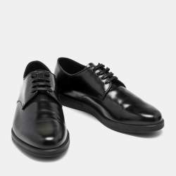 Prada Black Leather Lace Up Derby Size 43.5